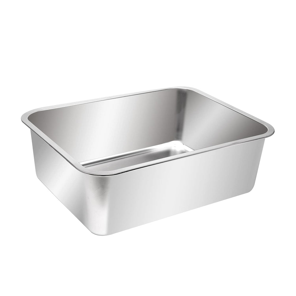 Kichwit cat litter tray with rounded corners supports easy maintenance.