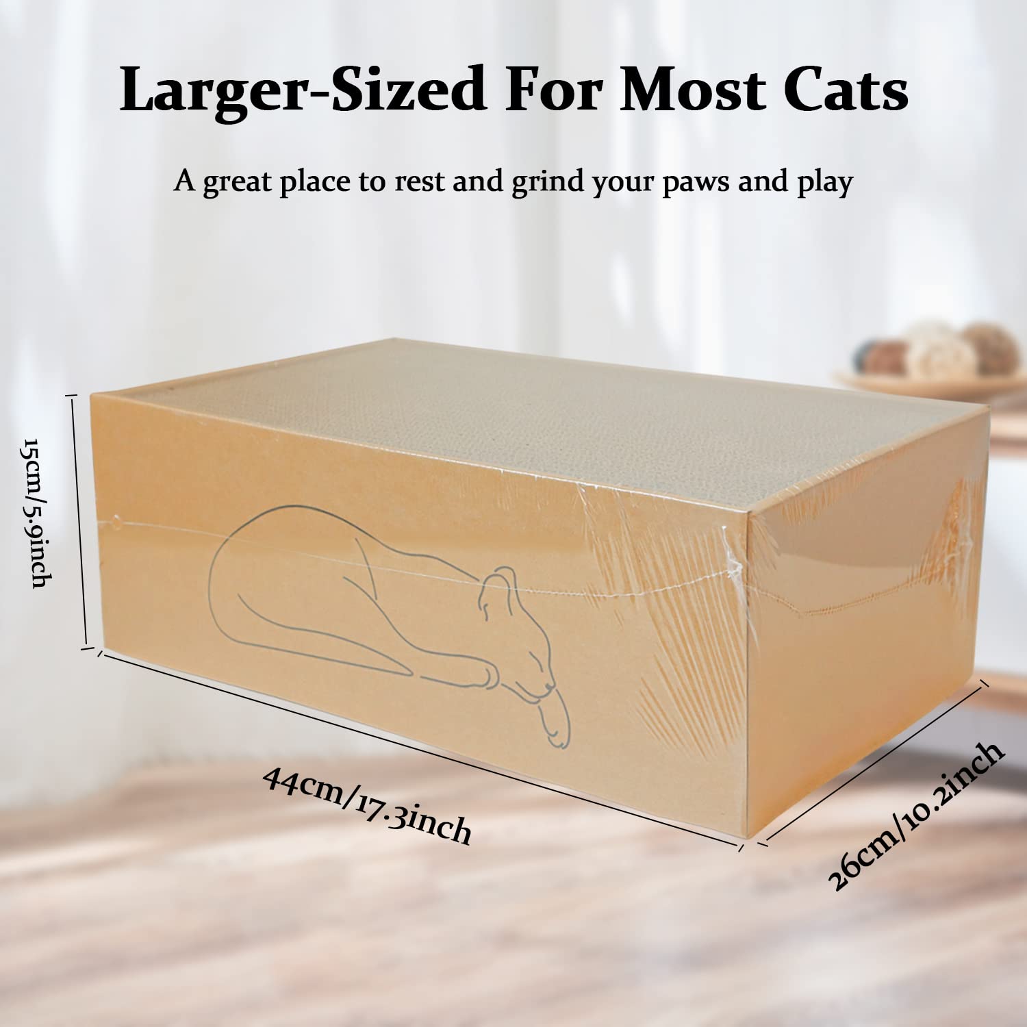 Kidding Pets scratch pad with 5 reversible pads extends playtime for your cat