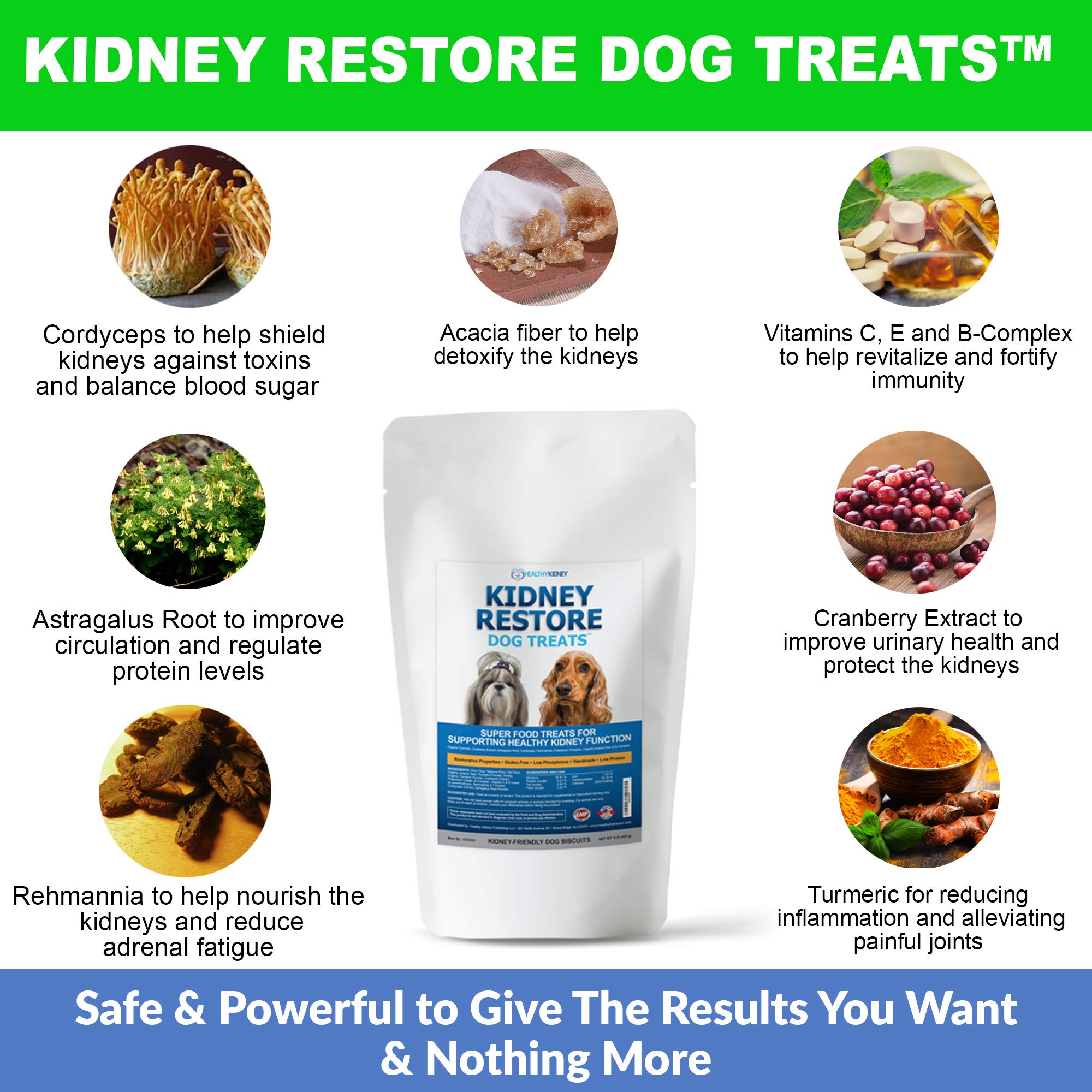 Kidney Restore treats reveal turmeric and cranberry for kidney-supporting nutrition