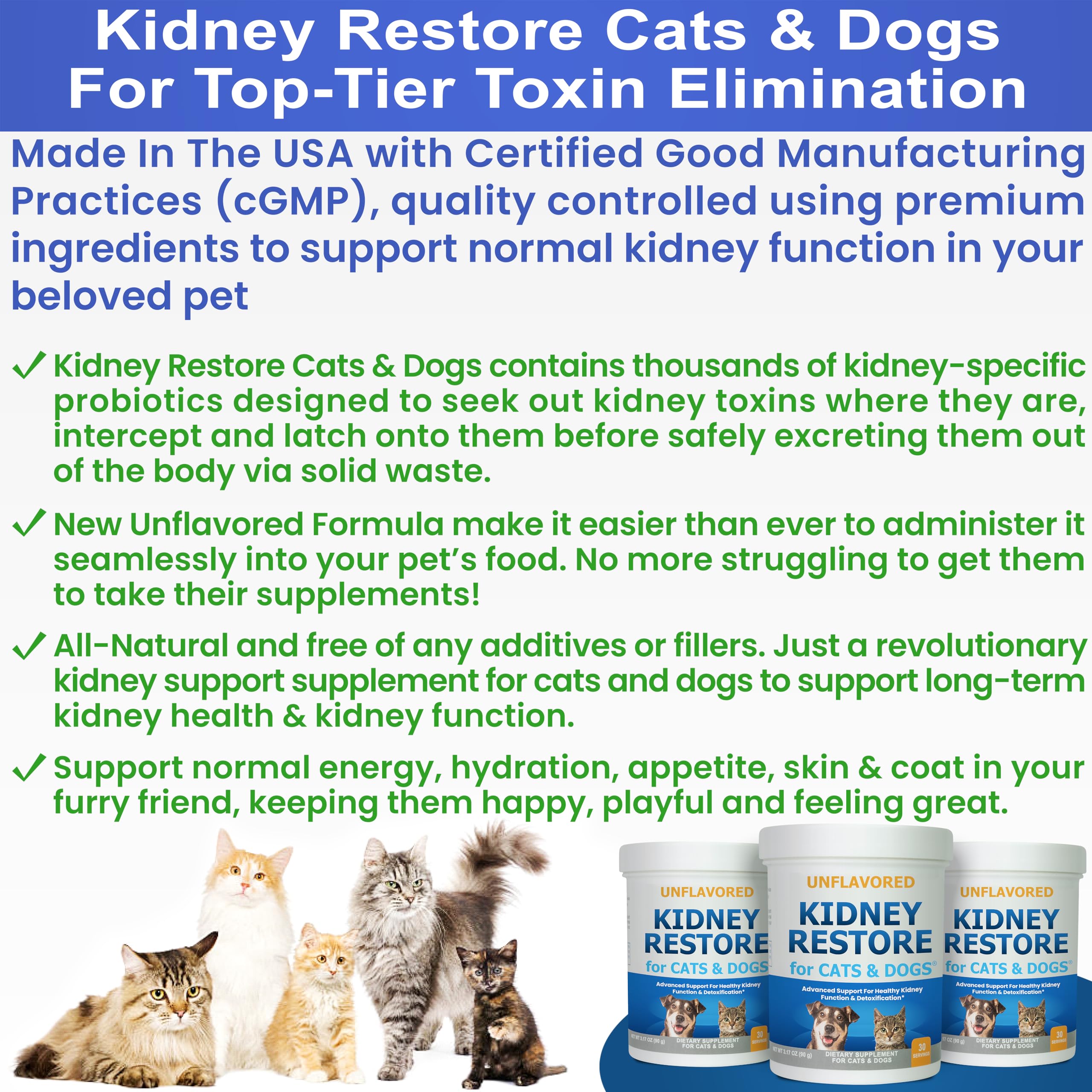 Kidney Restore label close-up highlighting natural ingredients for renal health