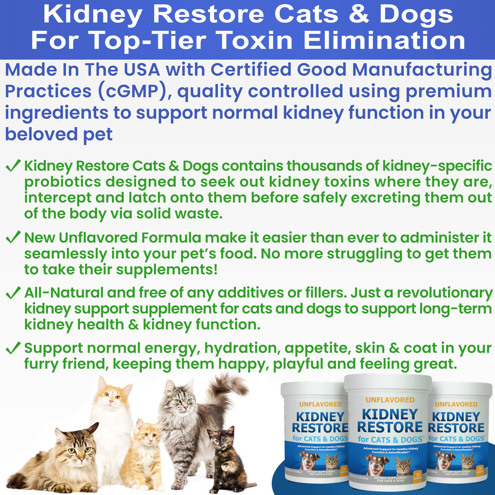 Kidney Restore label close-up highlighting natural ingredients for renal health