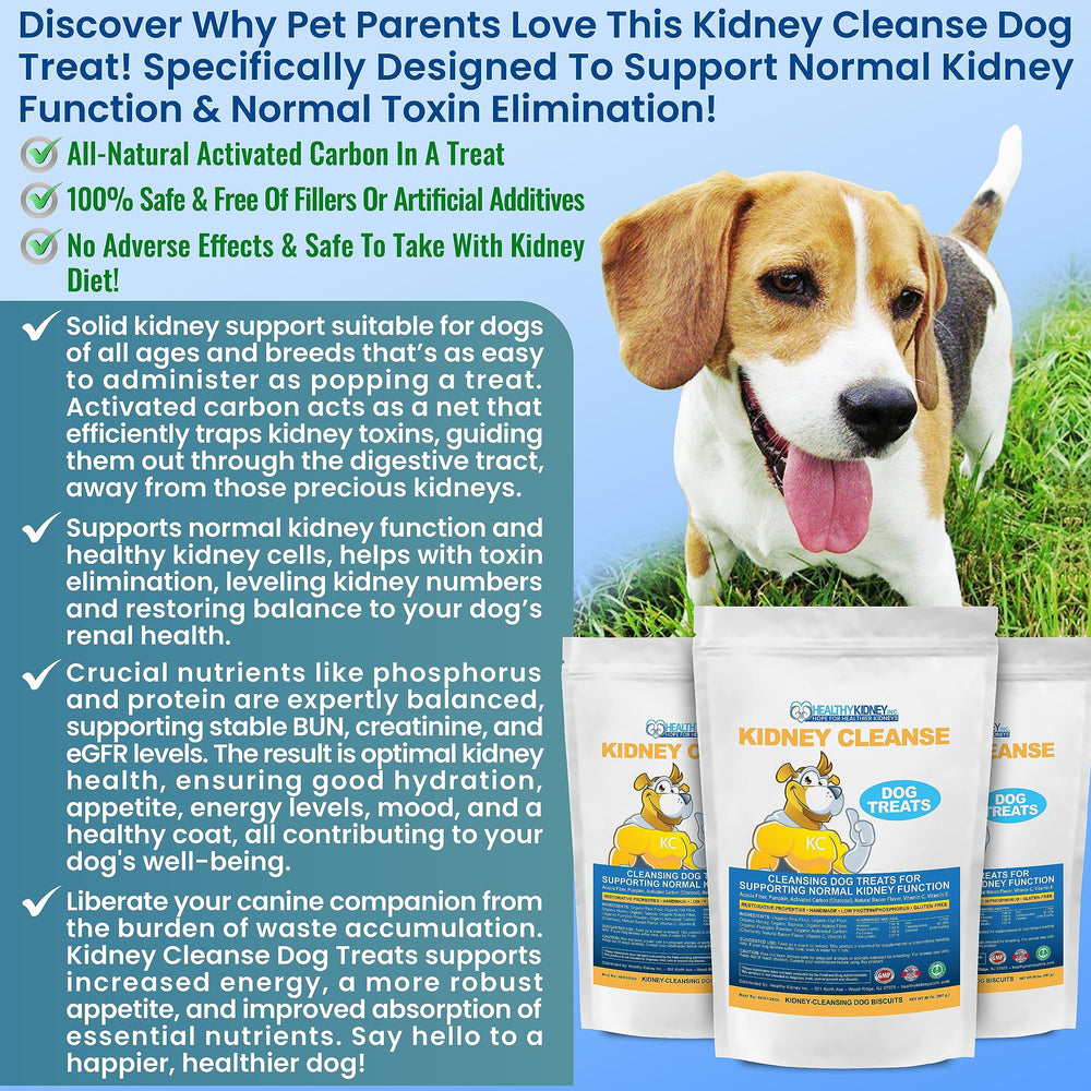 Kidney Restore low-protein dog treats packaging front for kidney-friendly diets.
