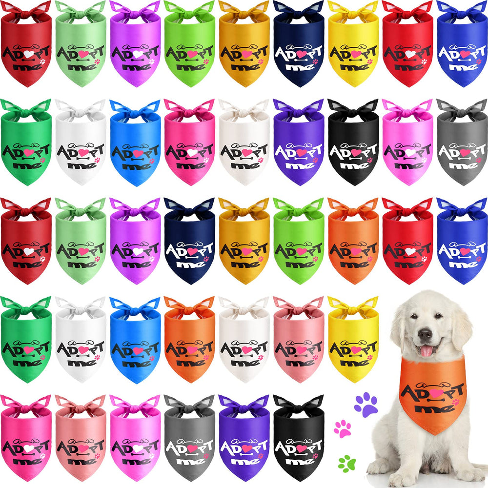 Kigeli Adopt Me dog bandanas 40-piece set in bright colors for daily wear