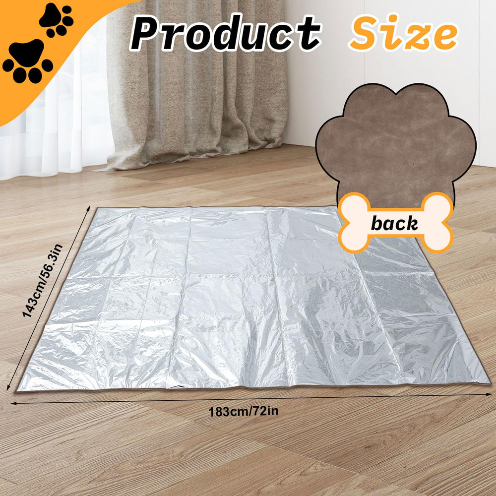 Kigley aluminum-layer deterrent mat on couch keeps pets away without harm.