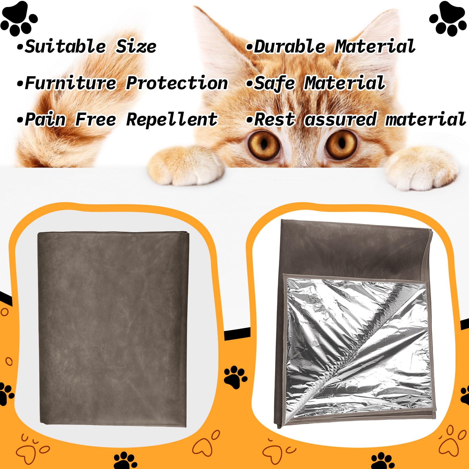 Kigley-foldable pet deterrent mat supports easy setup and storage.