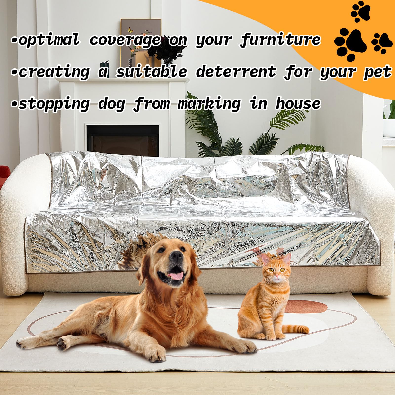 Kigley non-electric deterrent mat on furniture deters access.