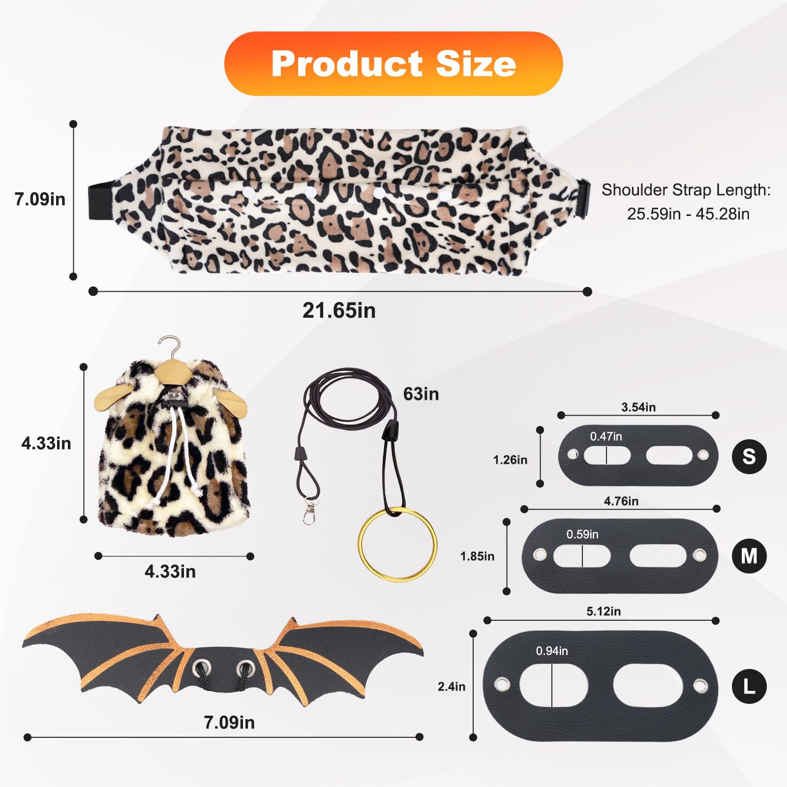 Kiiocwev leopard carrier in soft fleece keeps reptile comfy during transport.