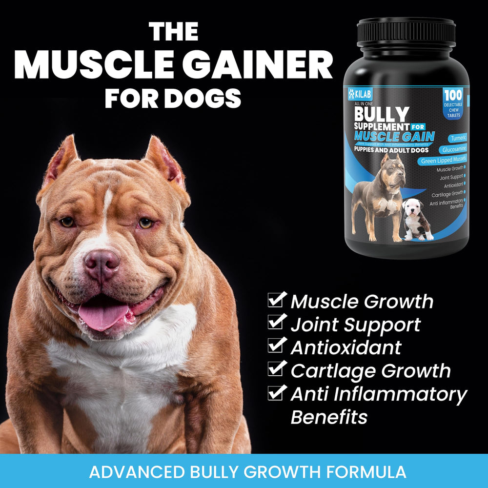 Kilab Dog Weight Gainer puppy-growth-chews aids healthy development and appetite in puppies.