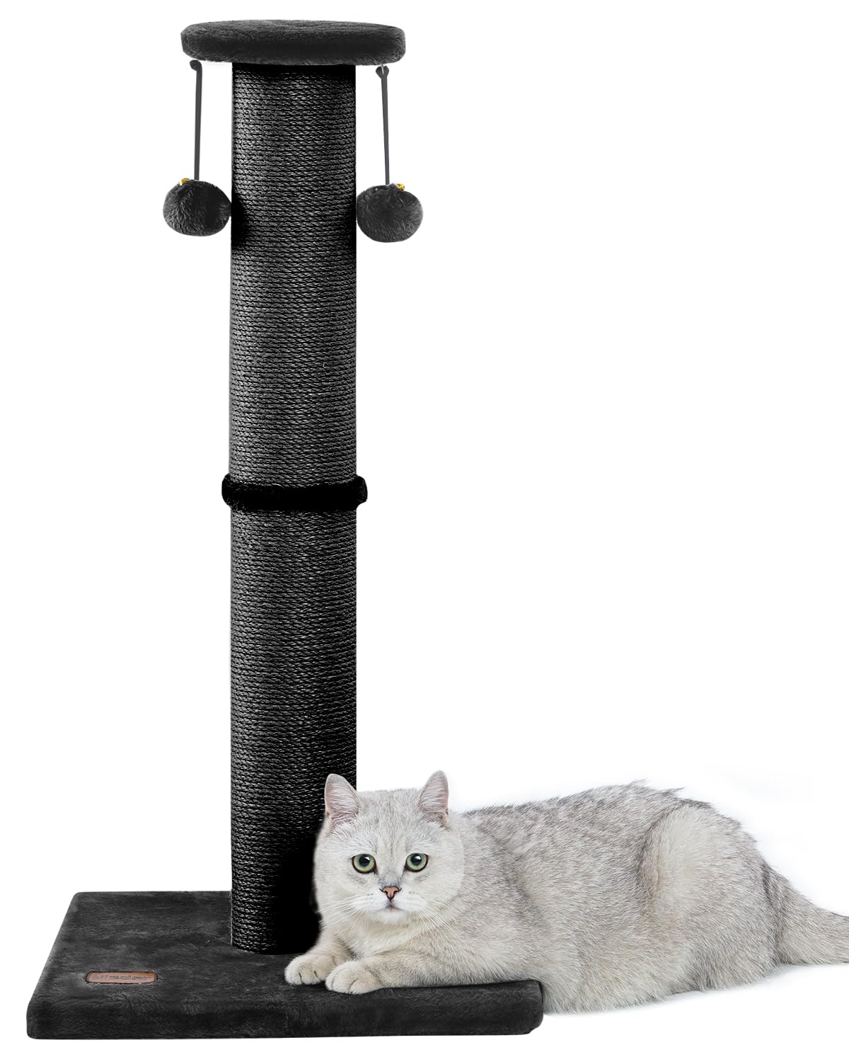 Kilodor black finish scratching post blends with modern home decor