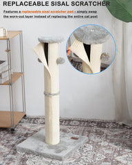 Kilodor cat scratching post with interactive balls for playful cats