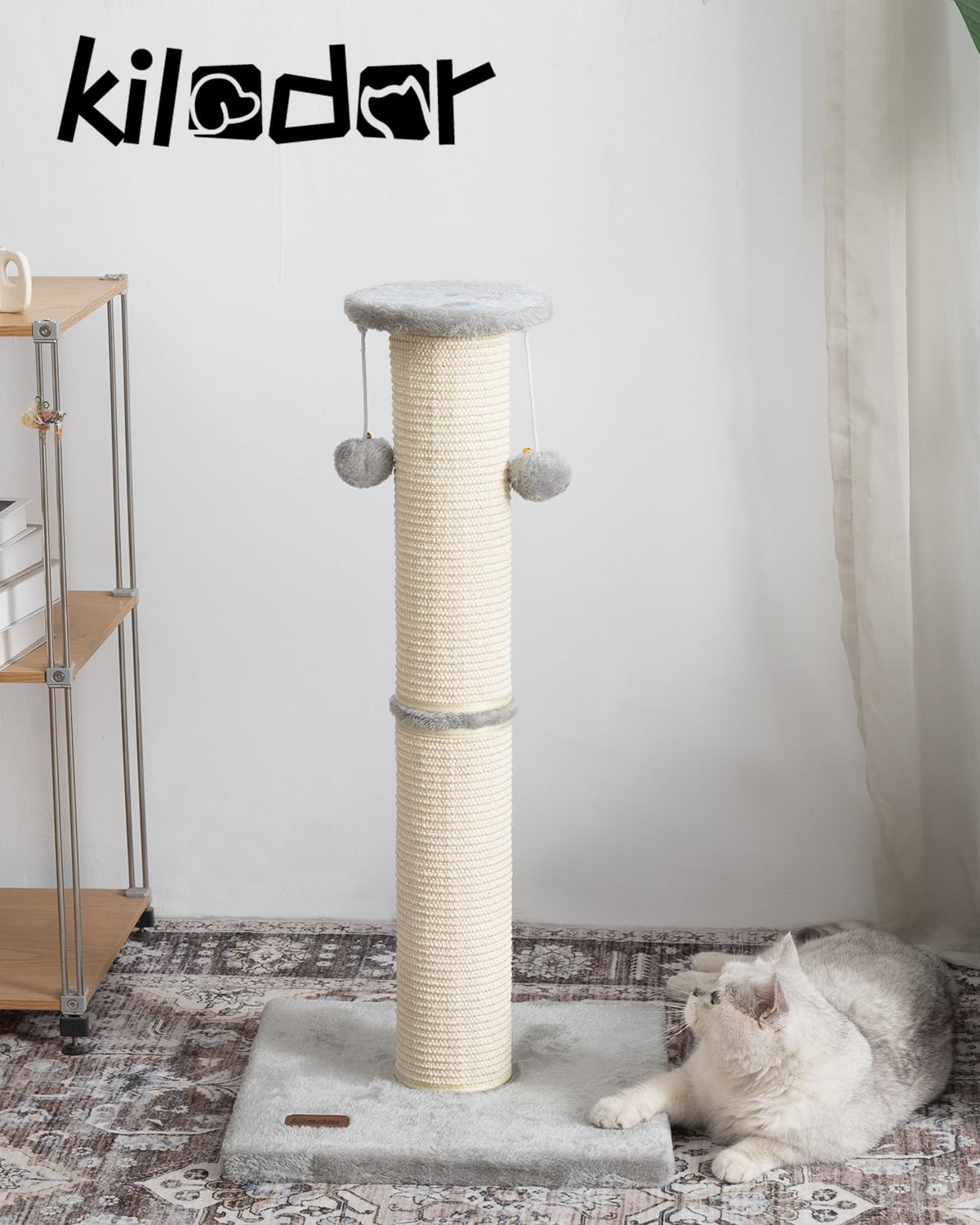 Kilodor cat scratching post with sturdy base to prevent tipping