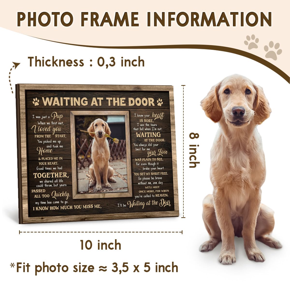 Kilyhome 8x10 photo frame opening 3.5x5 highlights memories.