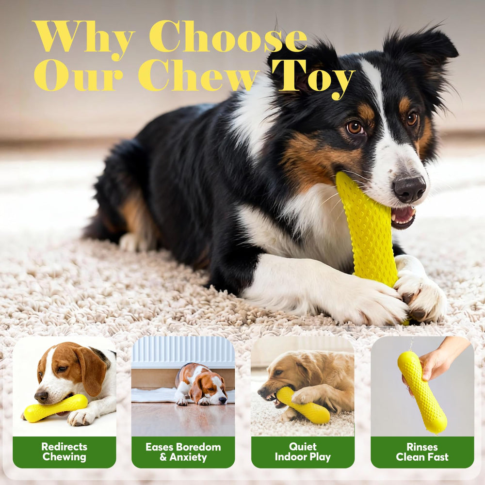 Kimee bright yellow rubber toy easy to spot during safe play