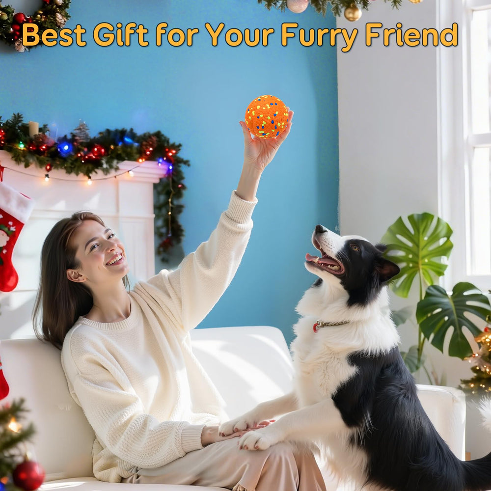 Kimee dog balls easy-clean rinse for quick drying.