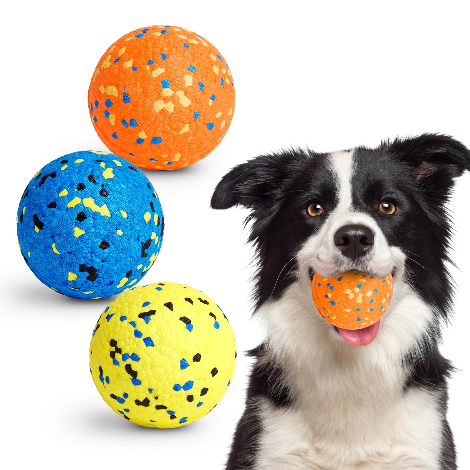 Kimee dog balls large 3-15in for fetch and training.