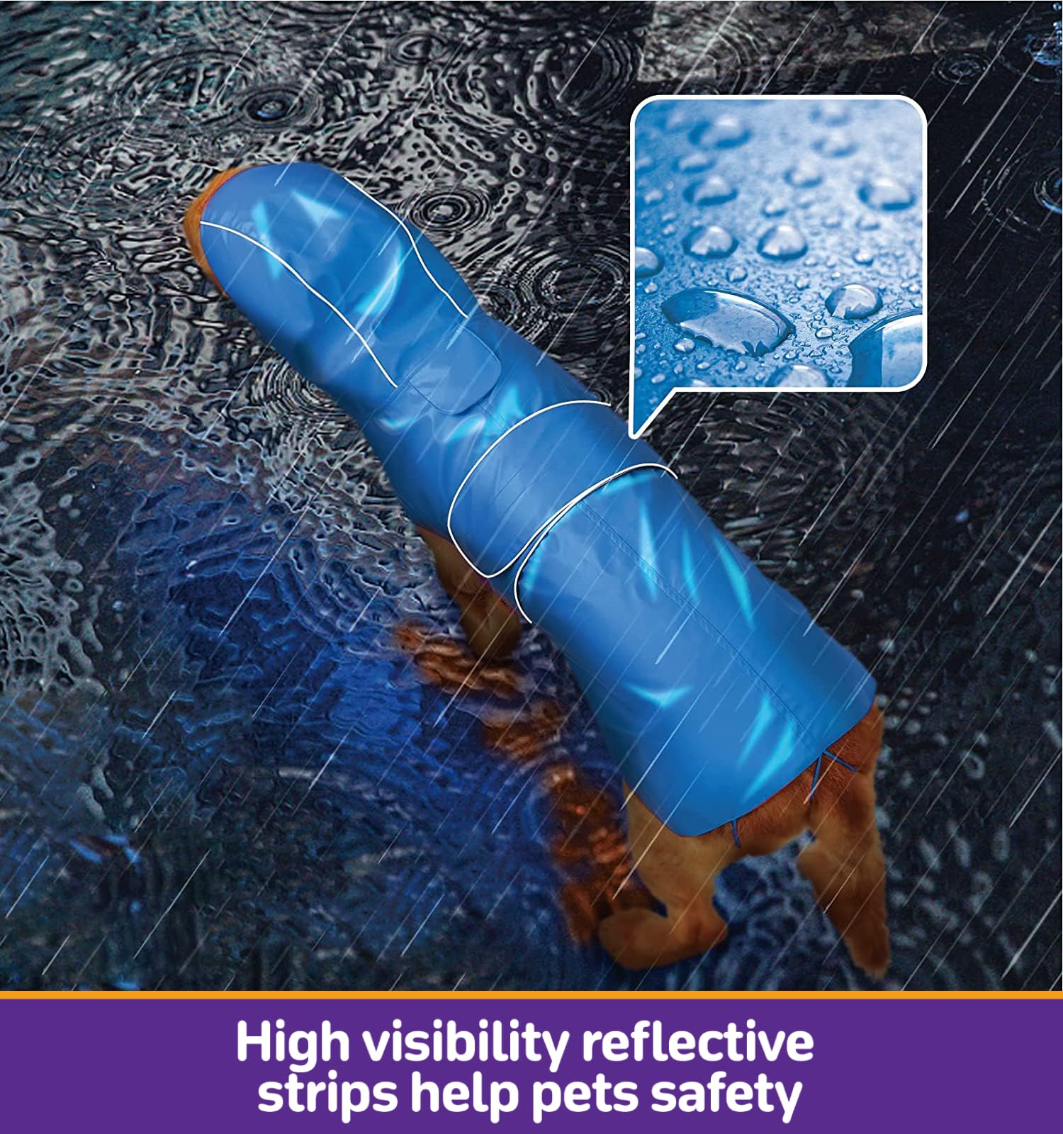 Kimee raincoat highlights adjustable belly strap for a snug fit