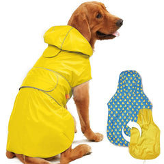 Kimee dog raincoat with reversible design for two looks in one