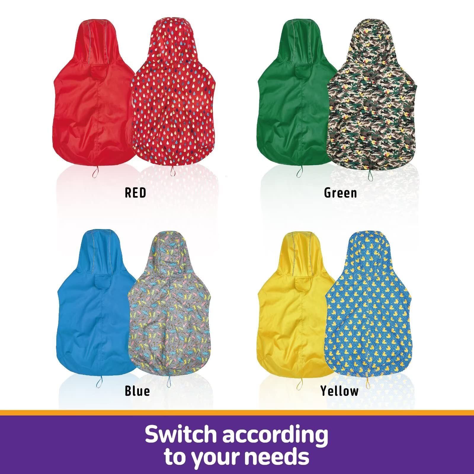 Kimee hooded raincoat size chart guide helps choose the right fit