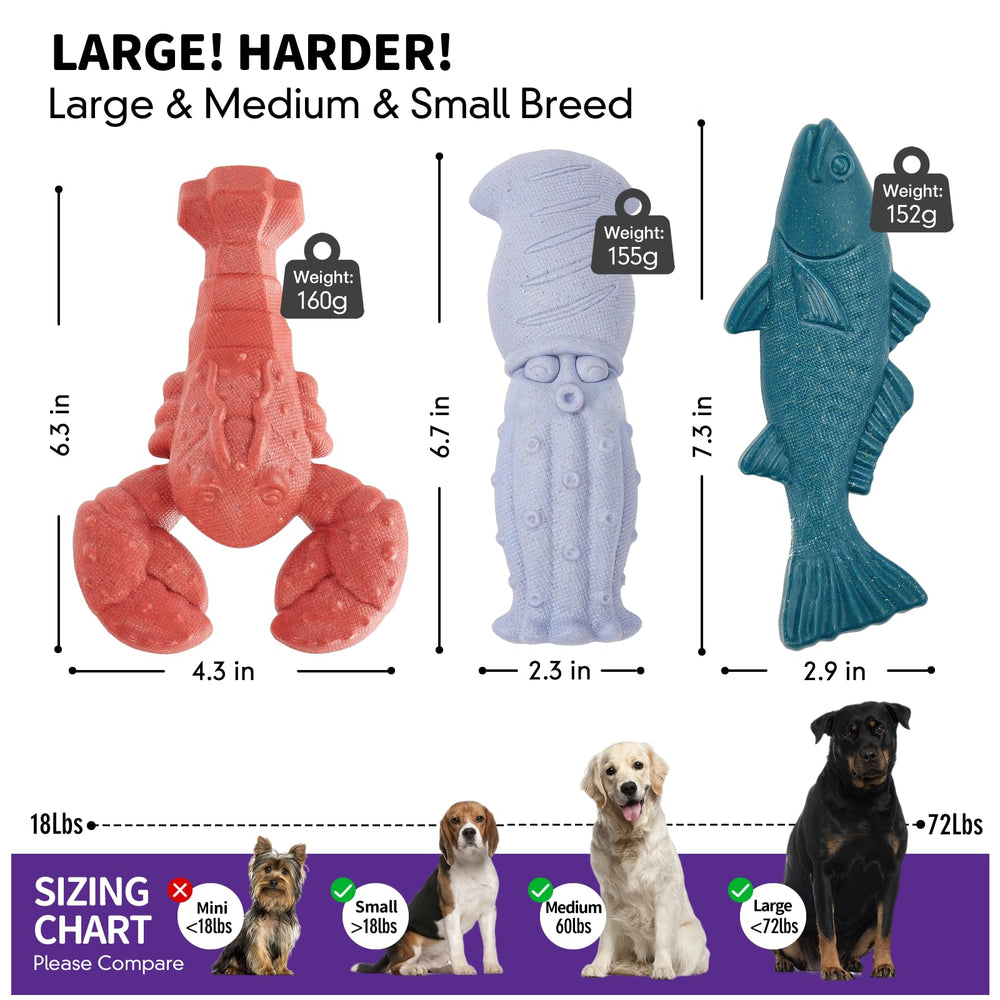 Kimee sea bass dog toy designed for long-lasting engagement