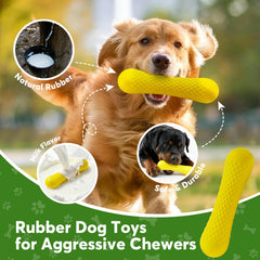 Kimee textured surface dog toy top view for gum massage during chewing