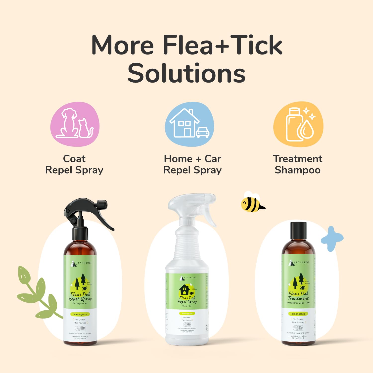 Kin-kind 32 oz bottle ideal for households with multiple pets.