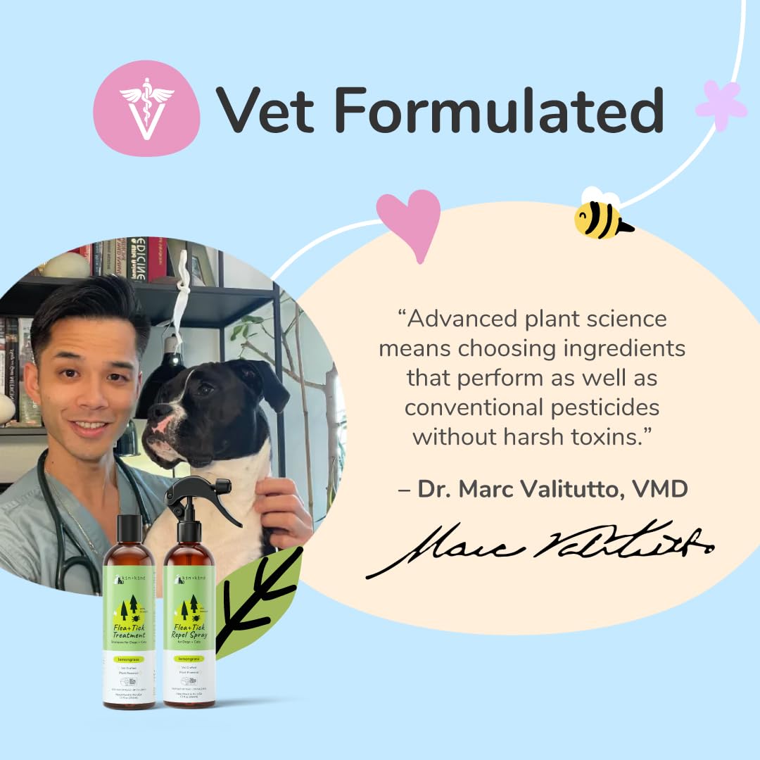 kin-kind plant-based spray ingredients highlight lemongrass and rosemary.