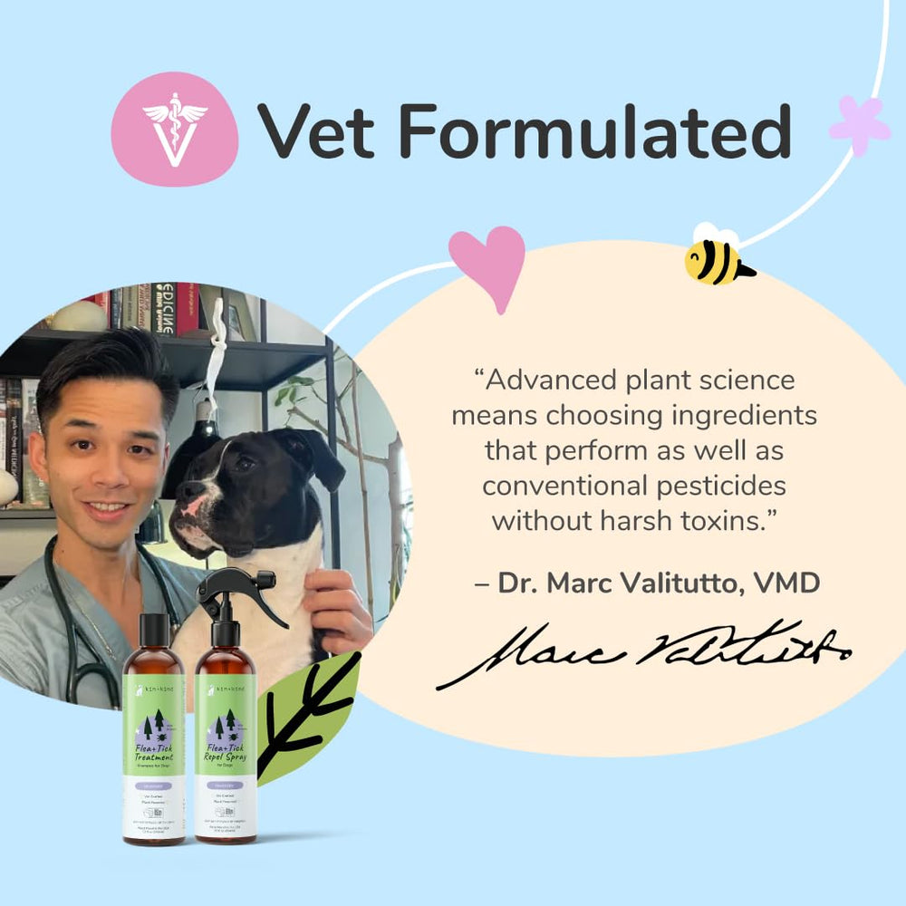 kin+kind Dog Shampoo vet-formulated packaging demonstrates veterinary care.