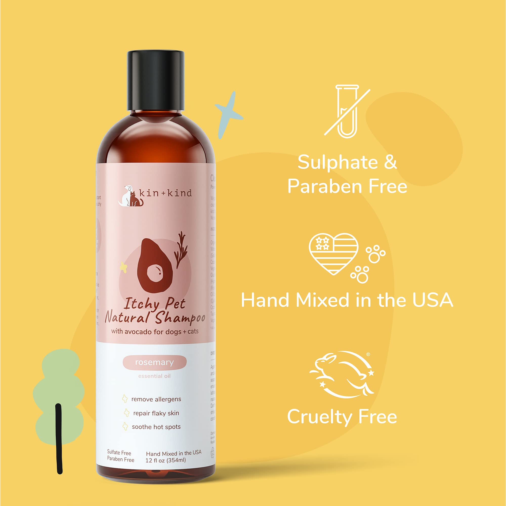 kin+kind label shows USDA Biobased and Cruelty Free certifications