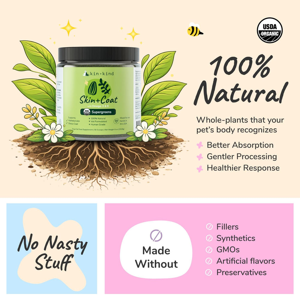 kin-kind label USDA Organic confirms natural, high-quality ingredients.