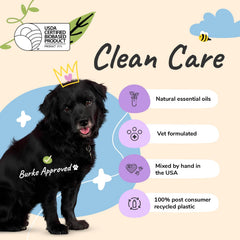 kin+kind shampoo ingredients coconut olive oils highlight natural, vet-crafted formula.