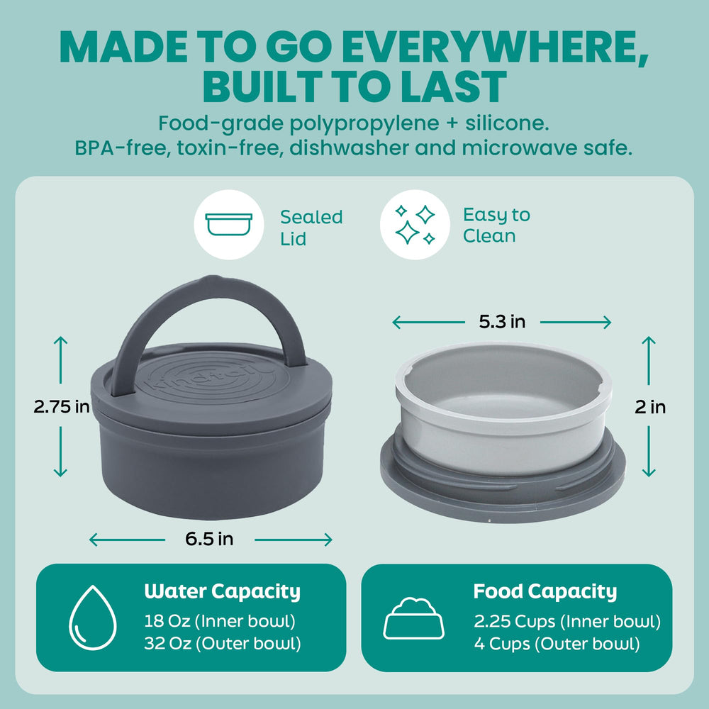 KindTail 32-oz water-bowl keeps pets hydrated on trips