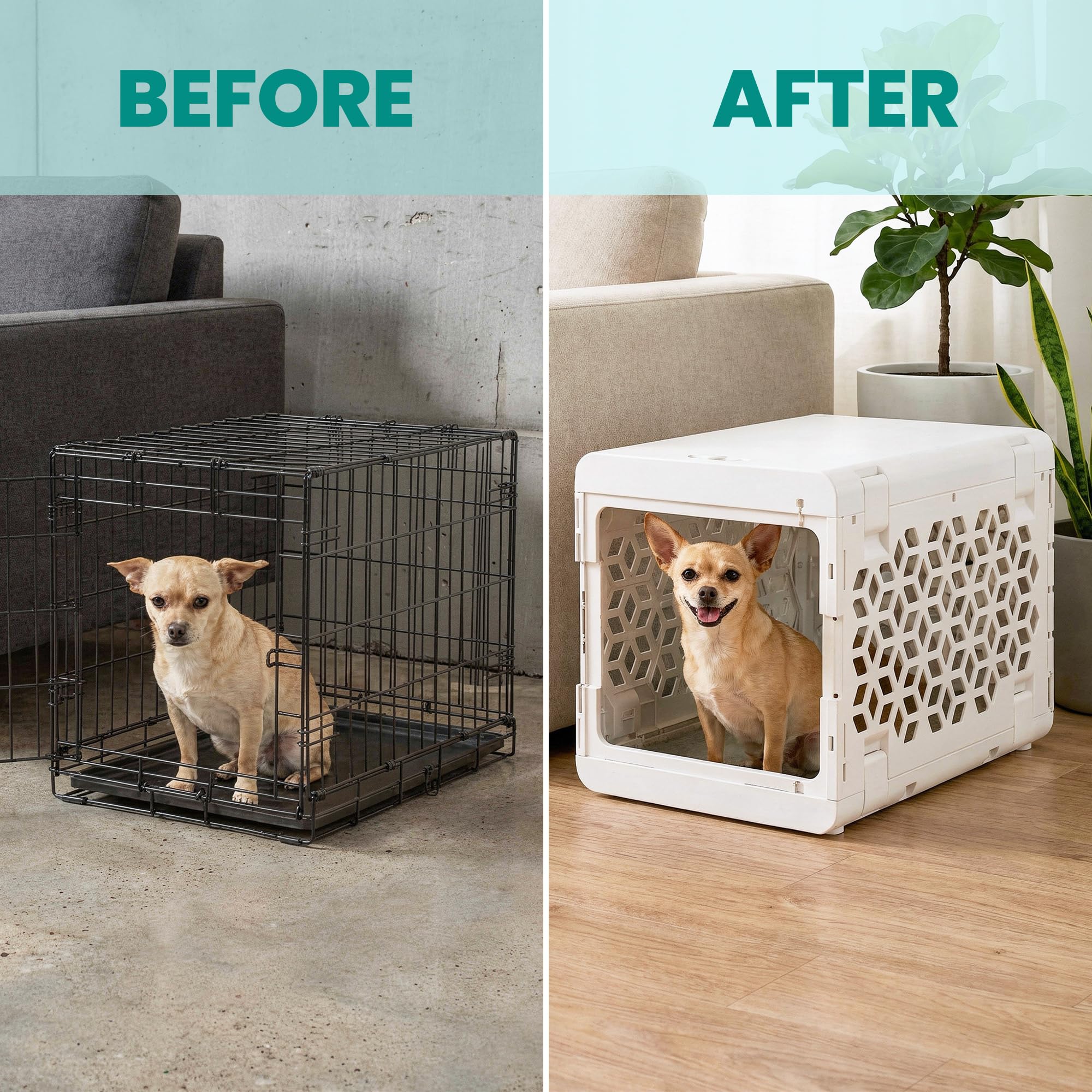KindTail PAWD collapsible crate folded for easy storage and transport.