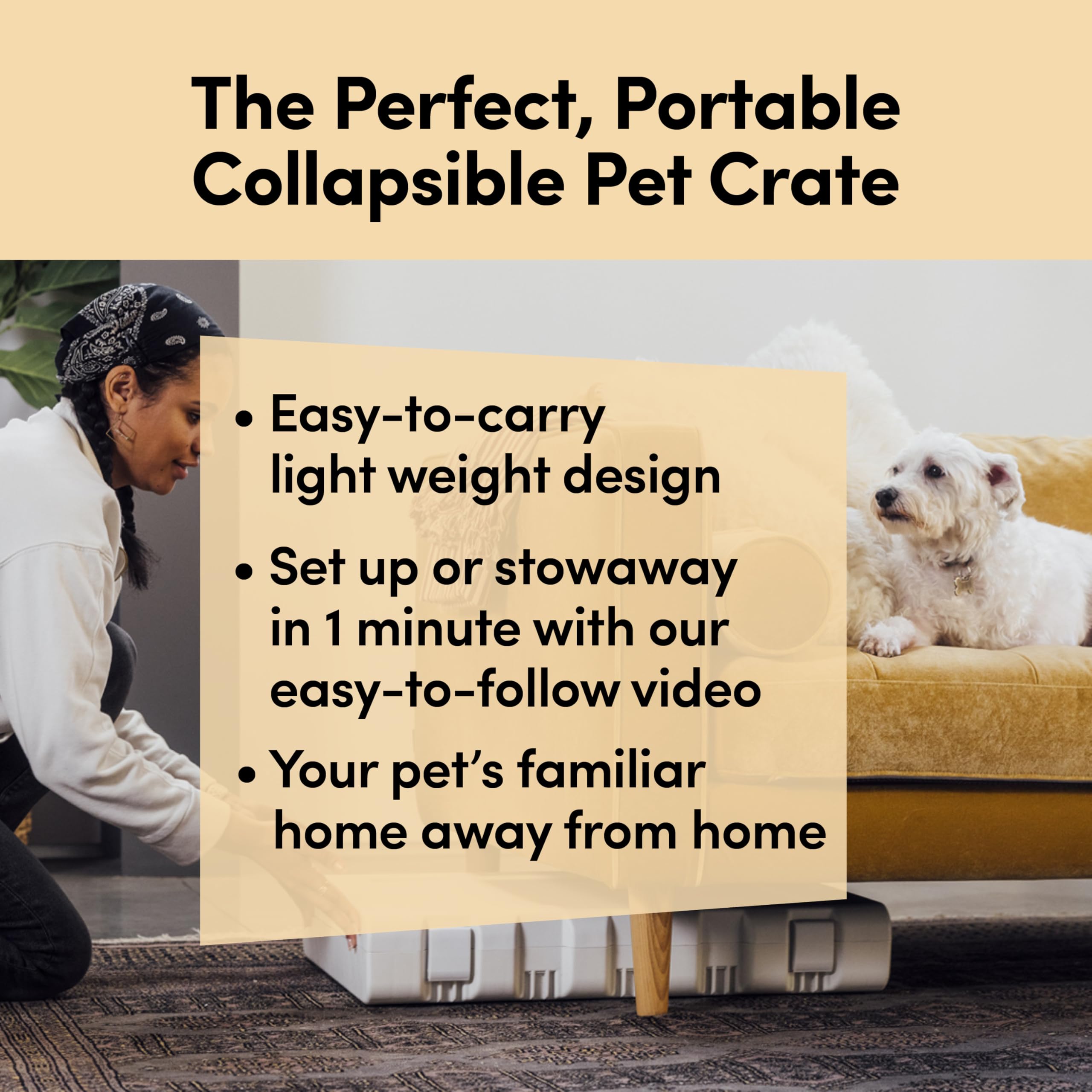 KindTail PAWD modern design blends with decor while keeping pets secure.