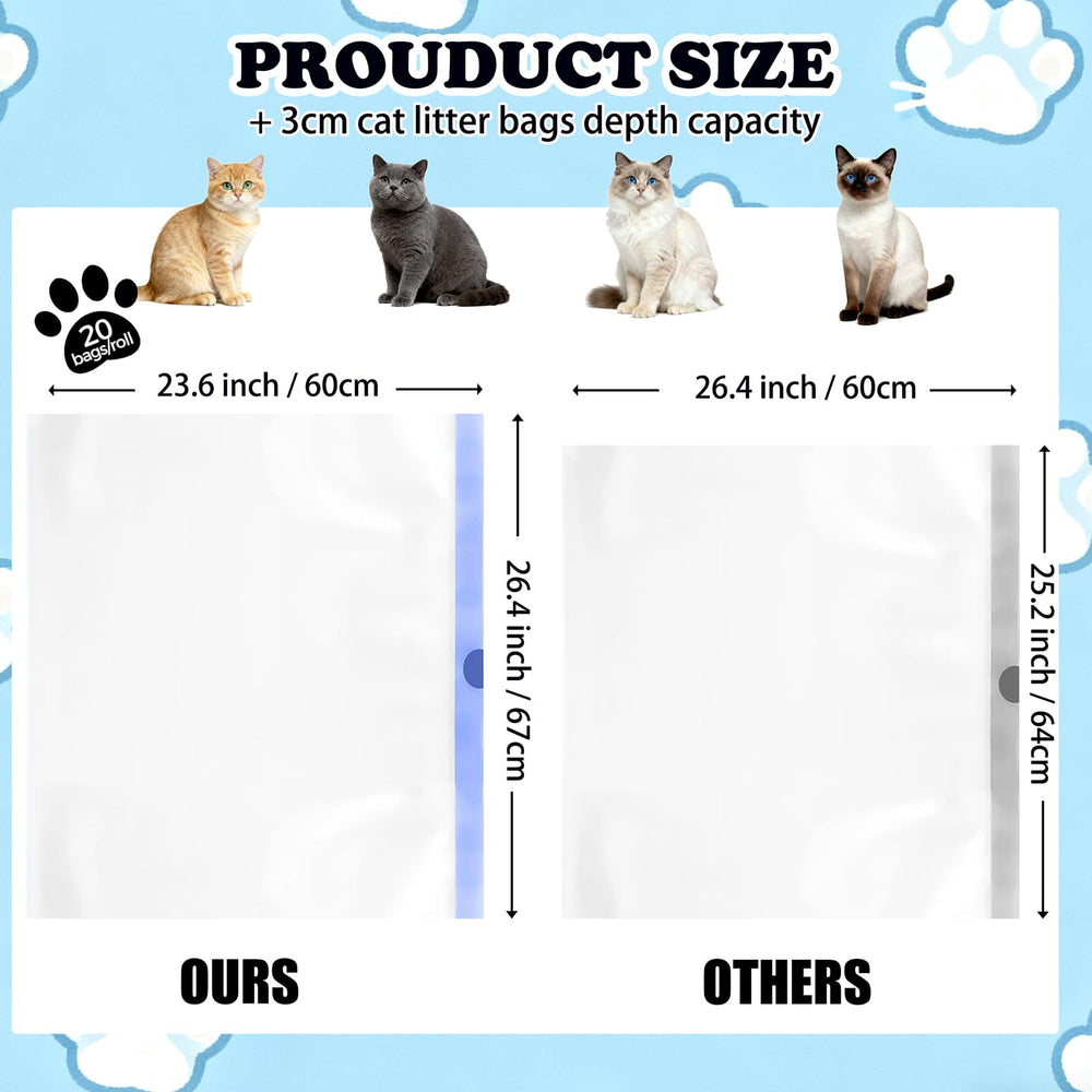 Kineglow 120-pack liners fit 26.4 x 23.6 inches for easy changes.
