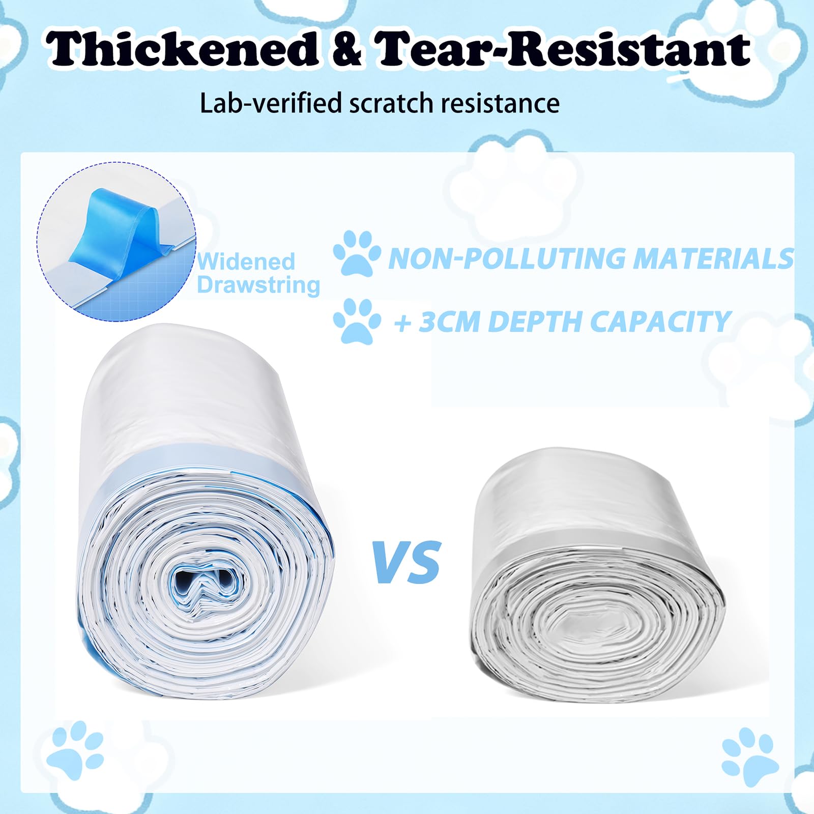 Kineglow 3mil-thick bags seal liquids and odors.