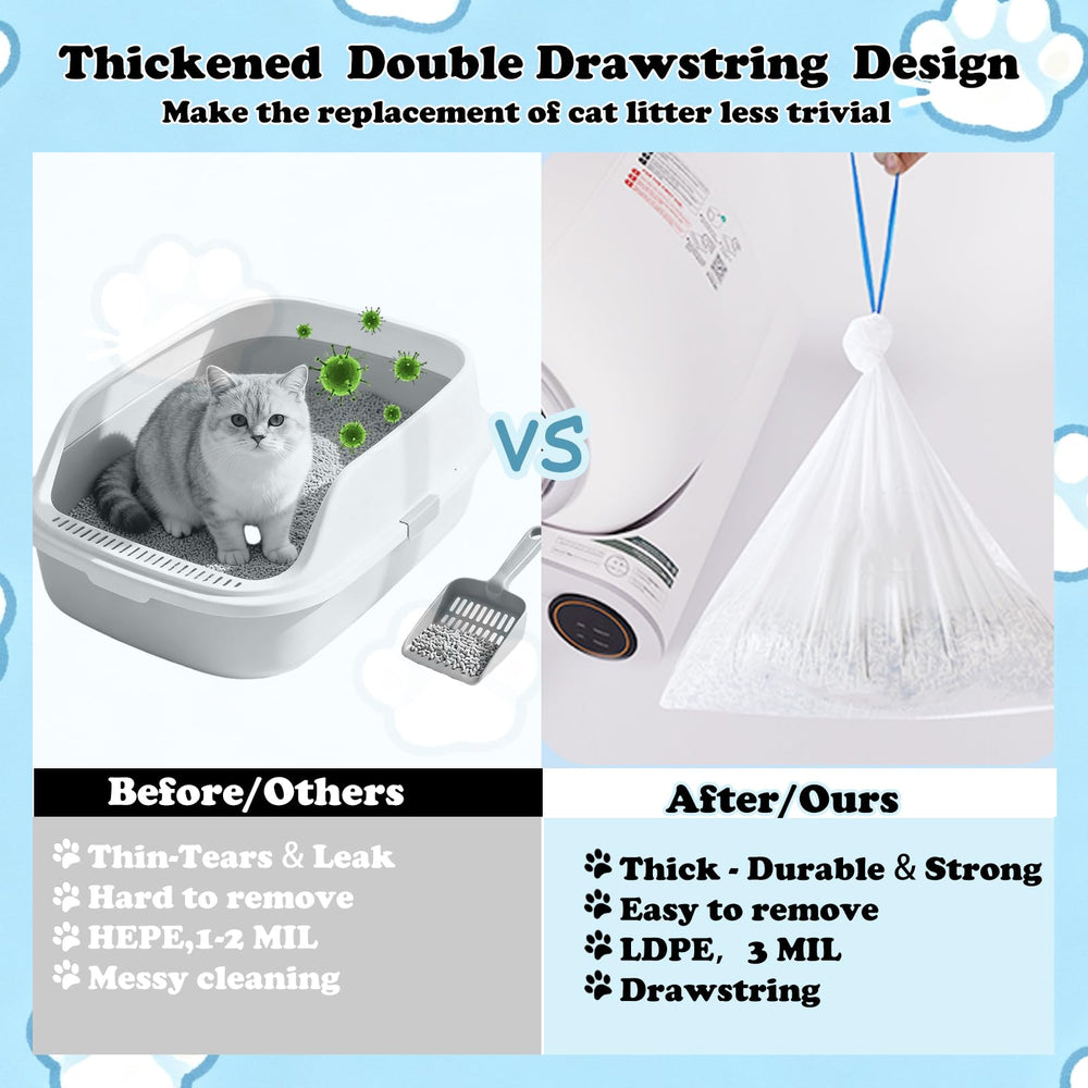 Kineglow heavy-duty liners hold up to 22 pounds of litter.