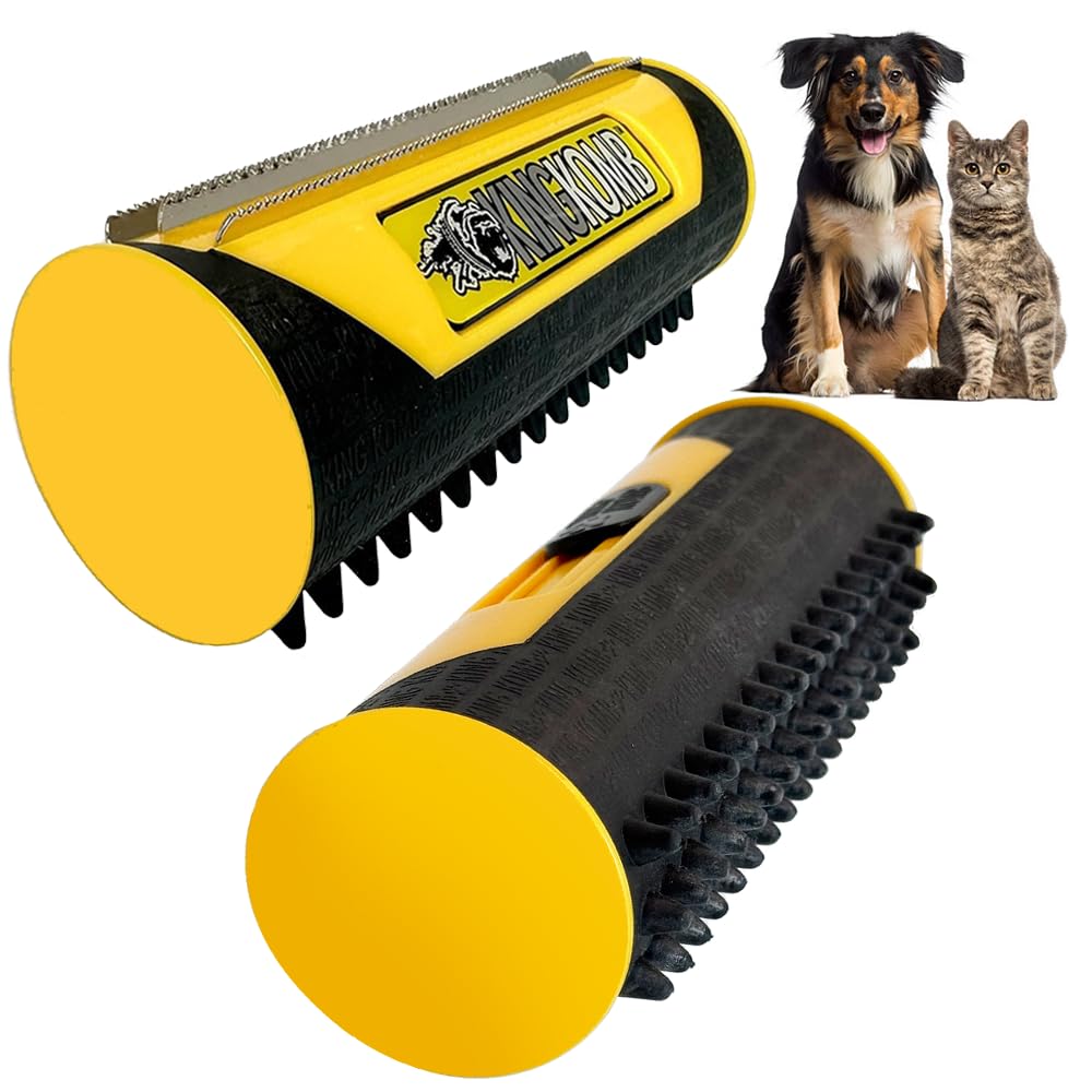 King Kanine deshedding brush with ergonomic handle for comfortable grooming