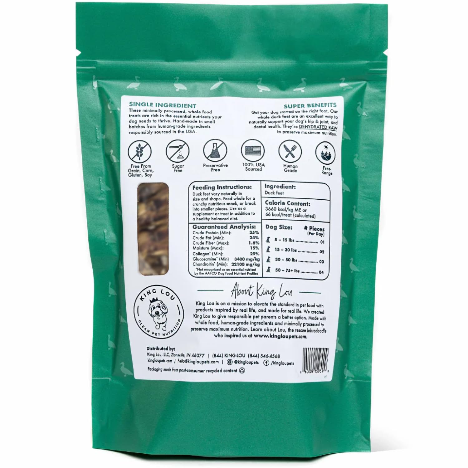 King Lou human-grade dog treats close-up highlighting small-batch craft.