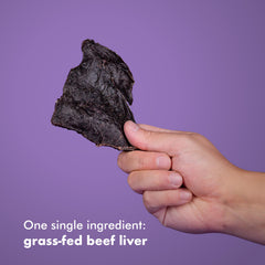 Thin dehydrated slices of King Lou beef heart deliver a savory crunch