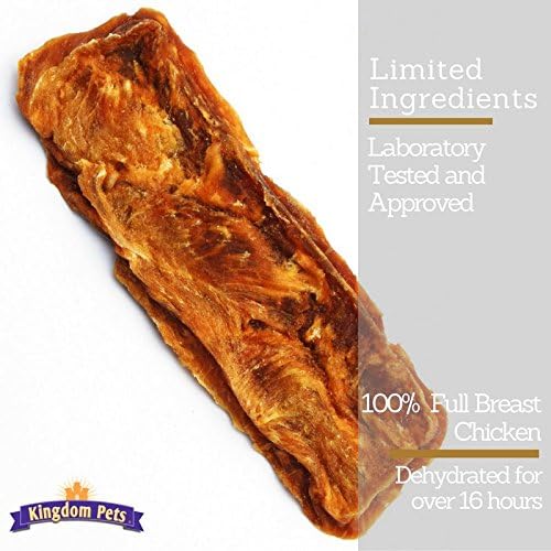 Kingdom Pets chicken jerky slow-air-dried texture preserves flavor and protein