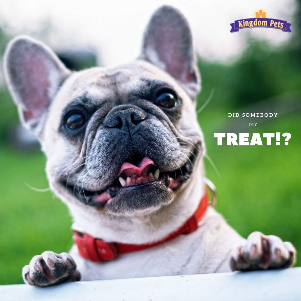 Kingdom Pets Duck Jerky training large dog serving whole or pieces.
