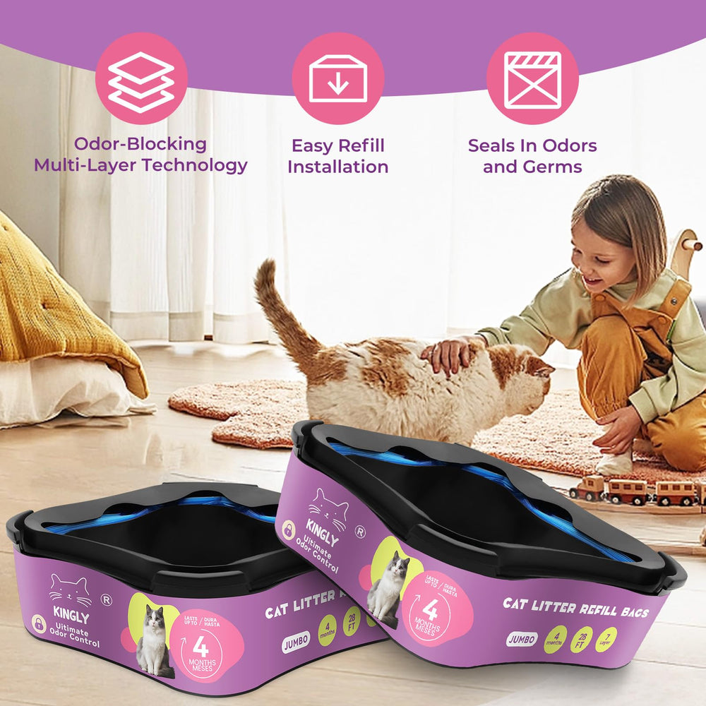 Kingly home setup demonstrating odor control and clean disposal.