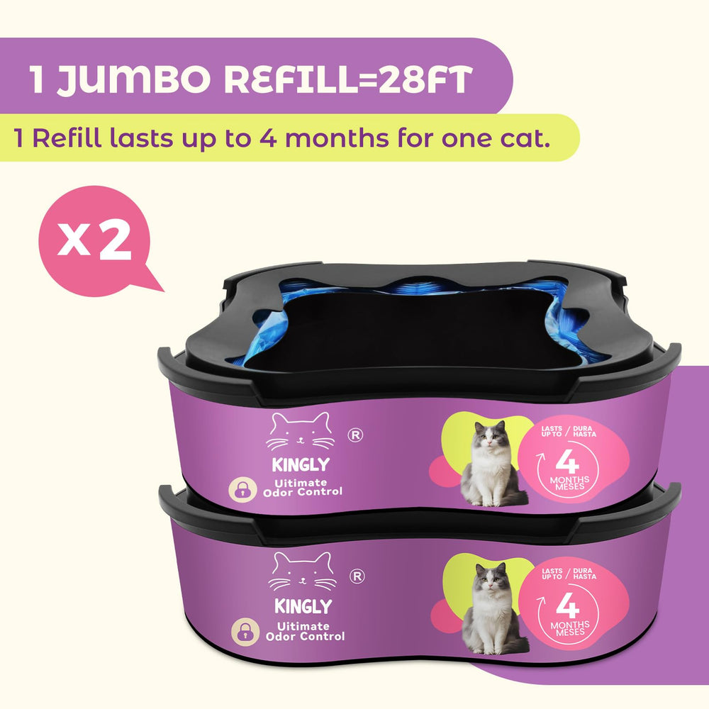 Kingly jumbo 28ft refill compatible with multiple Litter Genie models.