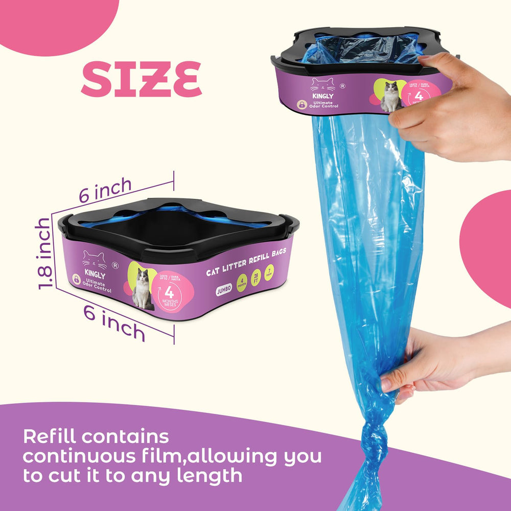 KINGLY refill demonstrates Litter Genie compatibility across Standard model.