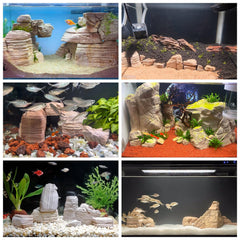 KINGRUI Aquarium Rocks natural variety enhances realistic tank or terrarium setups.