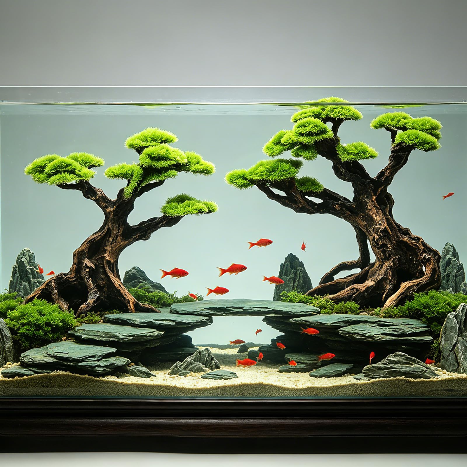 KINGRUI weighted aquarium decor provides secure focal point for tanks.