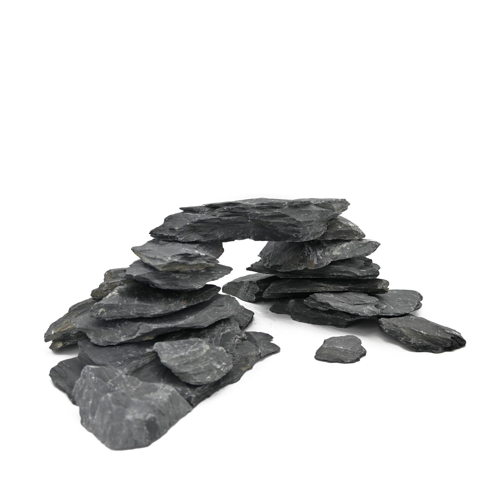 Kingrui natural slate rocks suit planted tanks and dry-land reptile habitats.