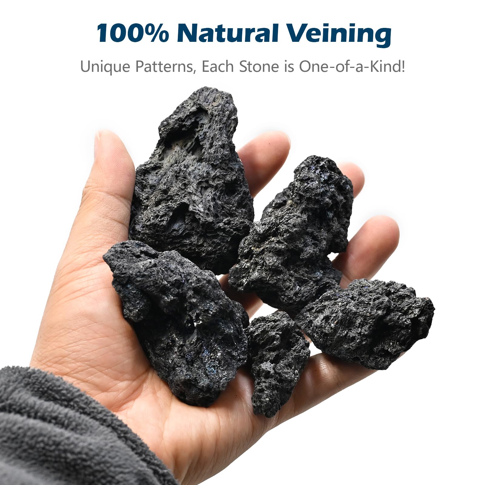KINGRUI volcanic stone for aquascaping provides porous surfaces for plant roots