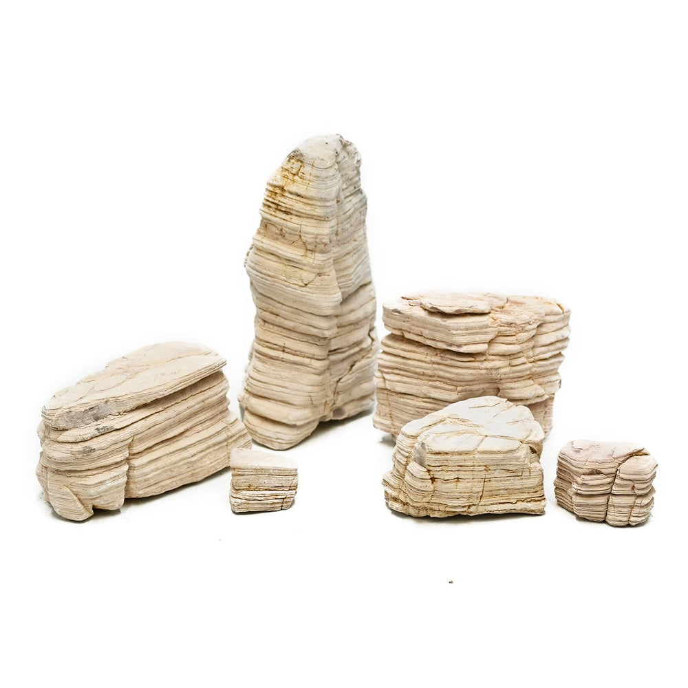 KINGRUI Pagoda Rocks with creamy surface for natural aquascapes and terrariums.