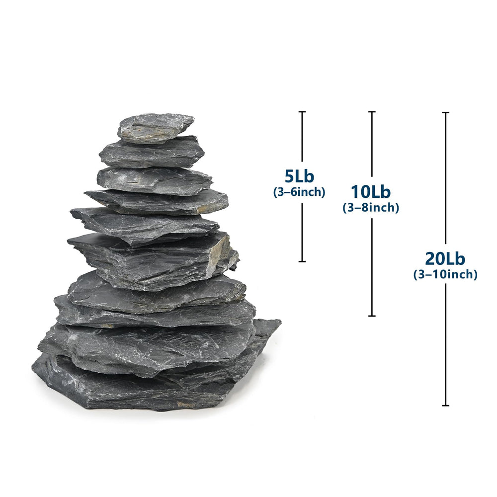 Kingrui slate rock decor enhances fairy gardens with authentic natural charm.